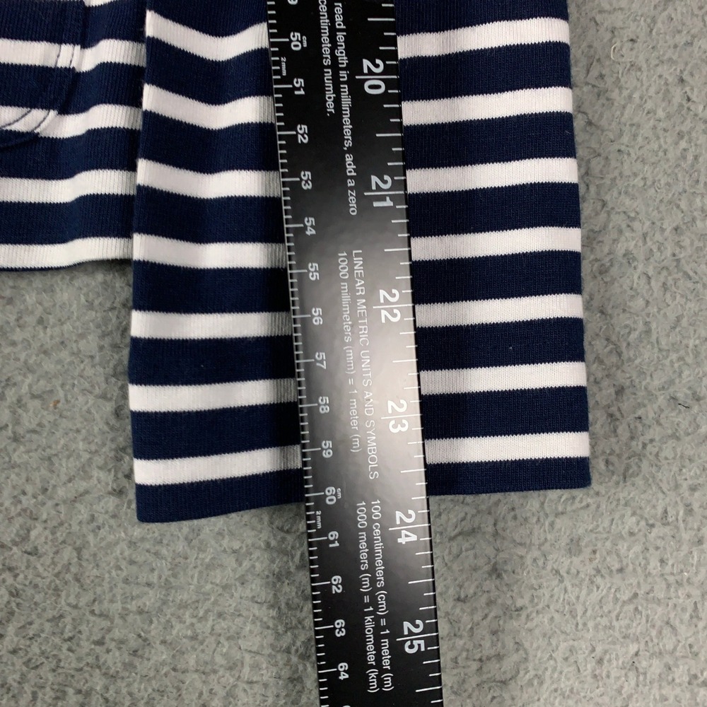 Lauren Ralph Lauren Striped Knit Blazer Womens Medium Navy White Coastal Preppy - Picture 12 of 14